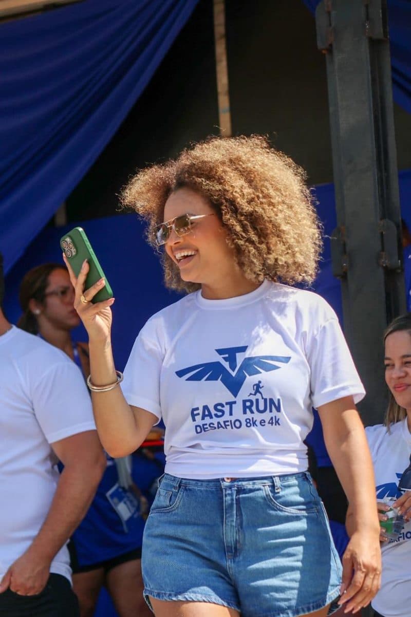Retrato de uma atleta durante a Fast Run